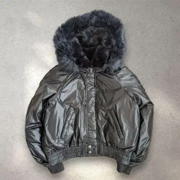 PAGEBOY 광택 숏 기장 다운 퍼 y2k 헤이세이 갸루