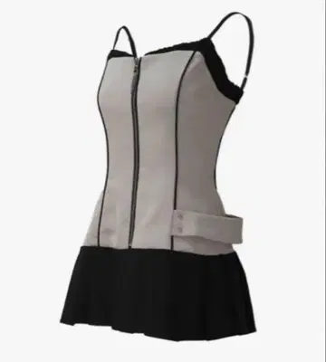 theredthread S ribbon dress pleats