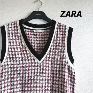 [ ZARA ] 자라 트위드 니트 베스트 XS