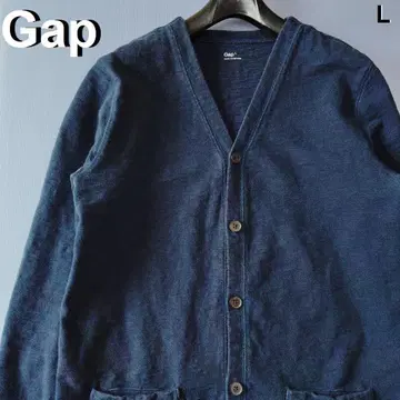 GAP 갭 맨투맨 겉옷 가디건 V넥 4버튼 네이비 L