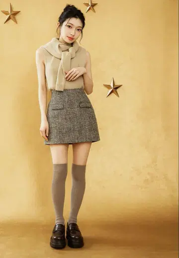 Darich 다리치 트위드 A라인 스커트