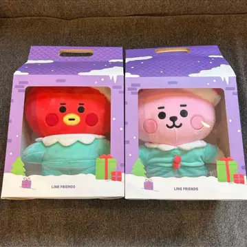BT21 BTS 홀리데이 크리스마스 봉제 인형 쿠키 타타