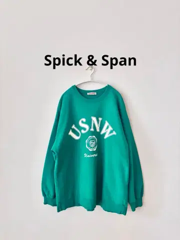 Spick & Span 스픽앤스팬 칼리지 맨투맨 오버 사이즈
