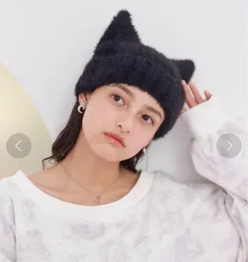 Lovilyn 고양이 귀 샤기 니트 모자