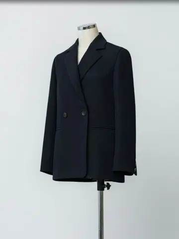 더블 브레스트 트윌 자켓 crewre 네이비
