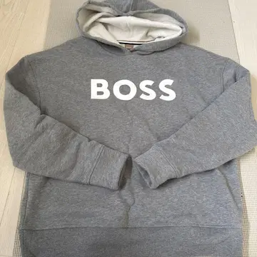 BOSS 그레이 후드 부착 후드티