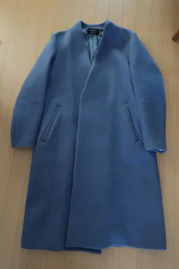 UNITED TOKYO 노카라 블루 체스터 코트 울