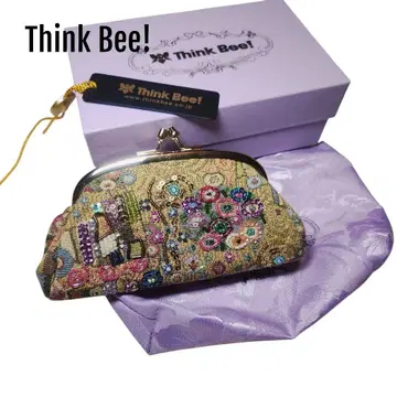 ThinkBee 싱크비 가마구치 파우치 꽃무늬 비즈 스팽글
