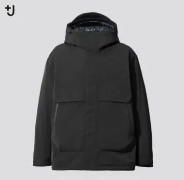 유니클로 플러스J 하이브리드 다운 오버사이즈 파카