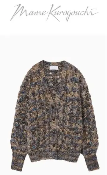 MAME Kurogouchi mixed knit cardigan