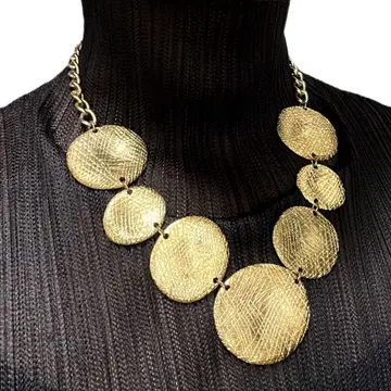 빈티지 목걸이 골드 메탈 아트 주얼리 모드 유럽