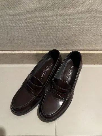 HARUTA 다크 브라운 힐 업 로퍼 24