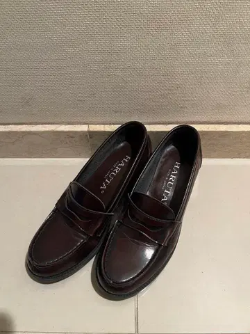 HARUTA 다크 브라운 힐 업 로퍼 24