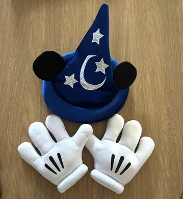 미키마우스 판타지아 마법사 모자 팬캡 장갑 그로브