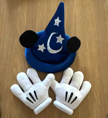 미키마우스 판타지아 마법사 모자 팬캡 장갑 그로브