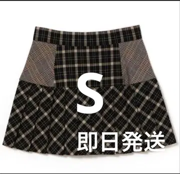 andmary Coco 체크 플리츠 스커트 S 사이즈