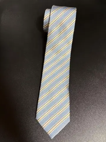 로베르토 카발리 스트라이프 넥타이 스카이블루