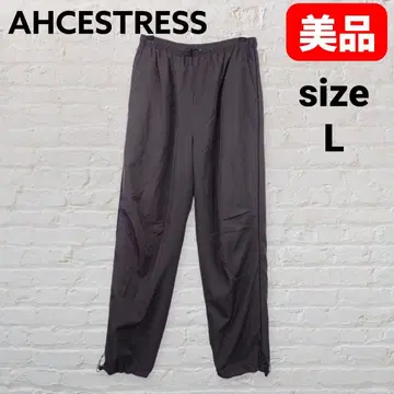 AHCESTRESS 웜 팬츠 기모 플리스 팬츠 L 밑단 드로스트 그레이