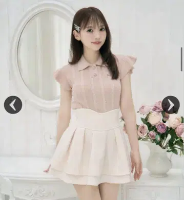 michellMacaron 슬림 레그 스커트 화이트