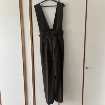 다크 브라운 서스펜더 오버롤