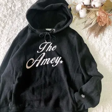 아메리카나 The Amey 블랙 후드티 포켓 속기모 일본제