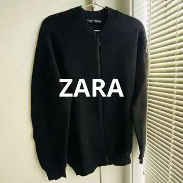 ZARA 집업 니트 블랙 M
