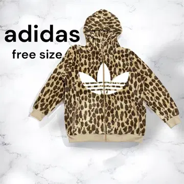 [ 레어 ] adidas 아디다스 레오파드 무늬 플리스 후드티 여성용