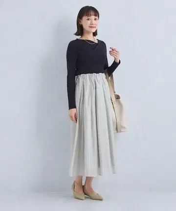 그린 라벨 릴랙싱의 시어 개더 스커트