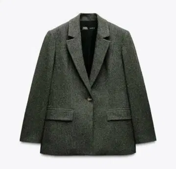 ZARA 그레이 테일러드 자켓 XS