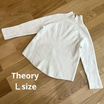 [ Theory ] 리브 하이넥 스웨터 L 화이트