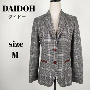 [ a436 ] DAIDOH 새상품급 테일러드 자켓 M 글렌체크