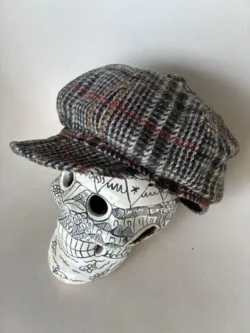 NEW YORK HAT CO. 체크 무늬 헌팅 캡 M