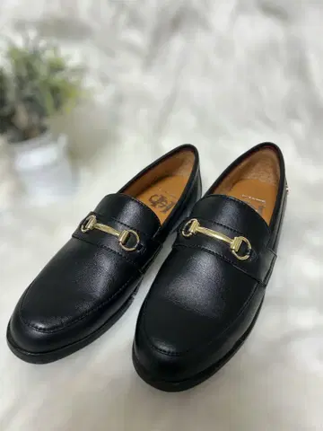 [새상품급] Hawkins sports 로퍼 23.5cm 블랙 금장 장식