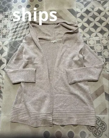 쉽스 ships 베이지 후드 부착 가디건 사이즈 S