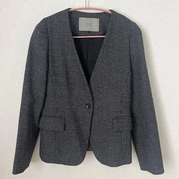노카라 자켓과 스트레이트 팬츠 세트