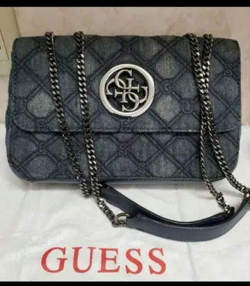 GUESS 데님 숄더백