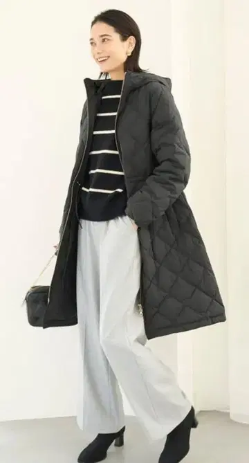 [ 새상품 ] unfilo taion A라인 코트 블랙 M 사이즈