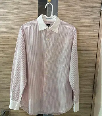 폴스미스 M 사이즈 화이트와 빨간색 스트라이프 긴팔 셔츠