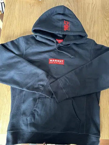 MAMMUT 후드 부착 후드티 XL 블랙