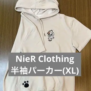NieR 후드 부착 후드티 반팔