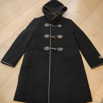 UNITEDARROWS 블랙 더플 코트 후드 부착