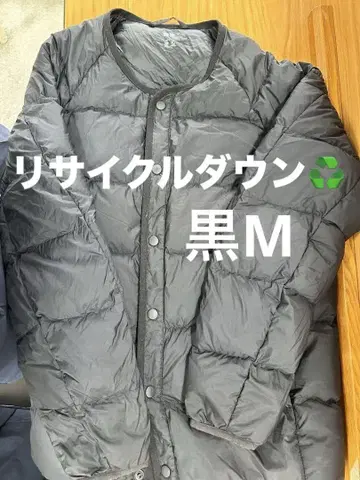 유니클로 리사이클 다운 자켓 M 블랙