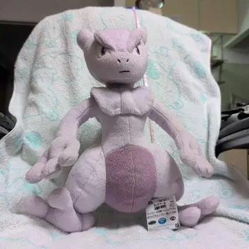 뮤츠 봉제 인형 약 40cm 연보라색