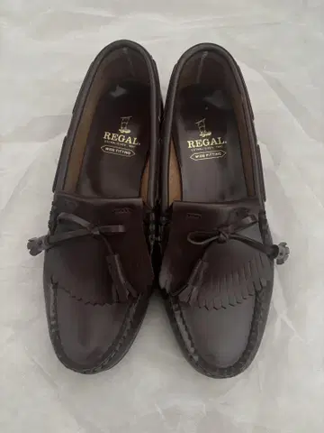 REGAL 다크 브라운 프린지 로퍼 24.0cm