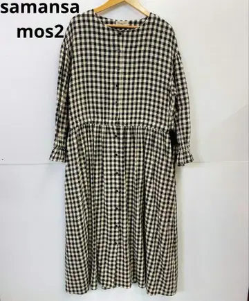W281 사만사 모스2 깅엄 체크 원피스