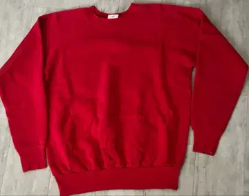80s 래글런 맨투맨 빨간색 made in USA 무지