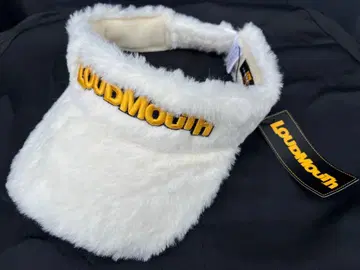 [ 미사용 ] LoudMouth 퍼 선바이저 화이트 프리 사이즈