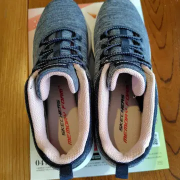 SKECHERS 메모리 폼 스니커즈 그레이/핑크 25cm