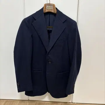 이세탄 남성용 네이비 테일러드 자켓 fox brothers