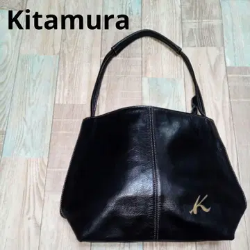 Kitamura 키타무라 토트백 가죽 블랙 원 핸들 숄더